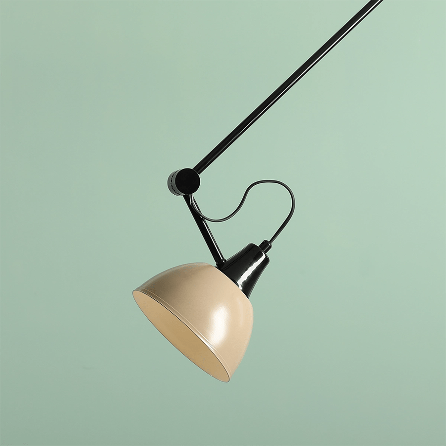 AIDA WALL AND CEILING ADJUSTABLE ARM LIGHT SHADE BEIGE - DYKE & DEAN