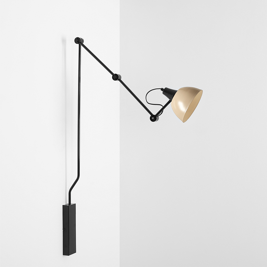 AIDA WALL AND CEILING LONG ADJUSTABLE ARM LIGHT SHADE BEIGE - DYKE & DEAN