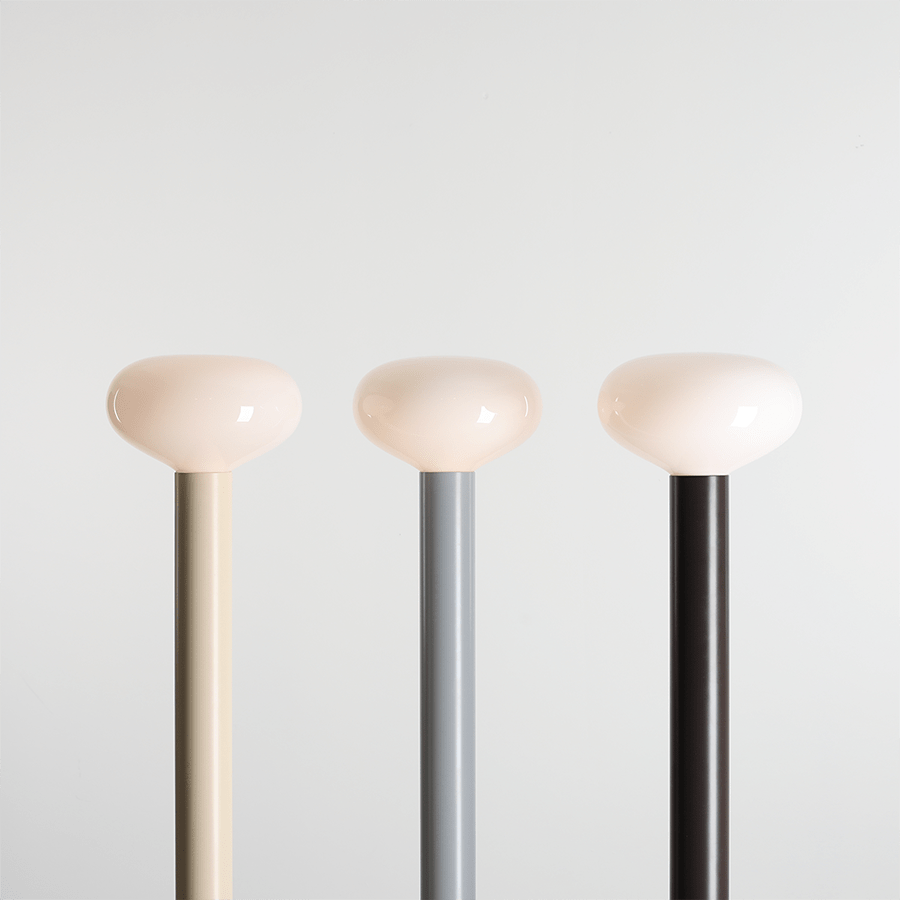 FLO OPAL GLASS ORB FLOOR LIGHT GREY - DYKE & DEAN