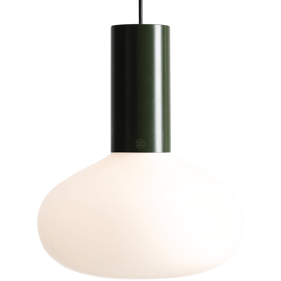 FLO OPAL GLASS ORB LARGE PENDANT LIGHT MOSS GREEN - DYKE & DEAN