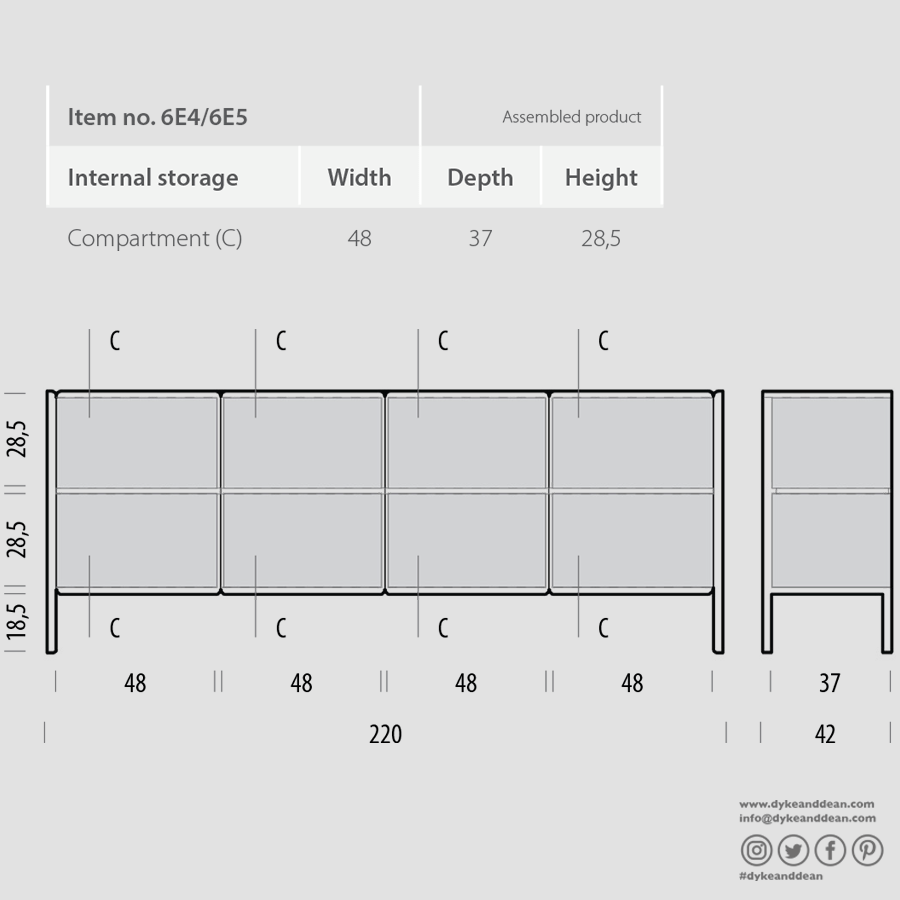 GAZZDA DVOR WALNUT SIDEBOARD CABINET - DYKE & DEAN