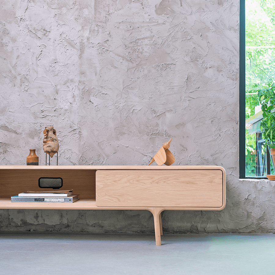 GAZZDA FAWN LOW SIDE BOARD OAK - DYKE & DEAN