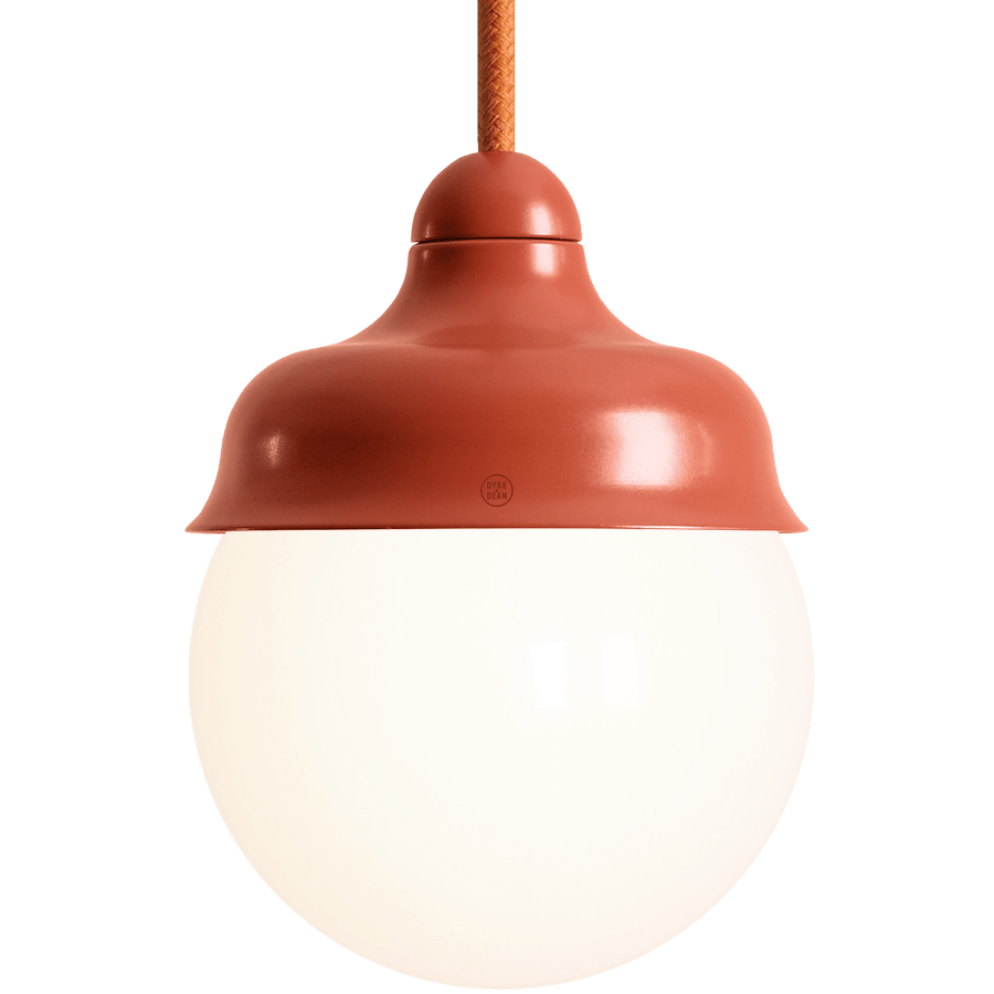 HANGING PENDANT GLOBE LIGHT RED - DYKE & DEAN