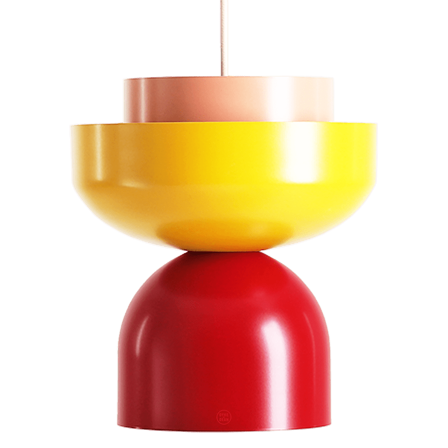 MODULAR PENDANT LIGHT MUSTARD RED & CORAL - DYKE & DEAN