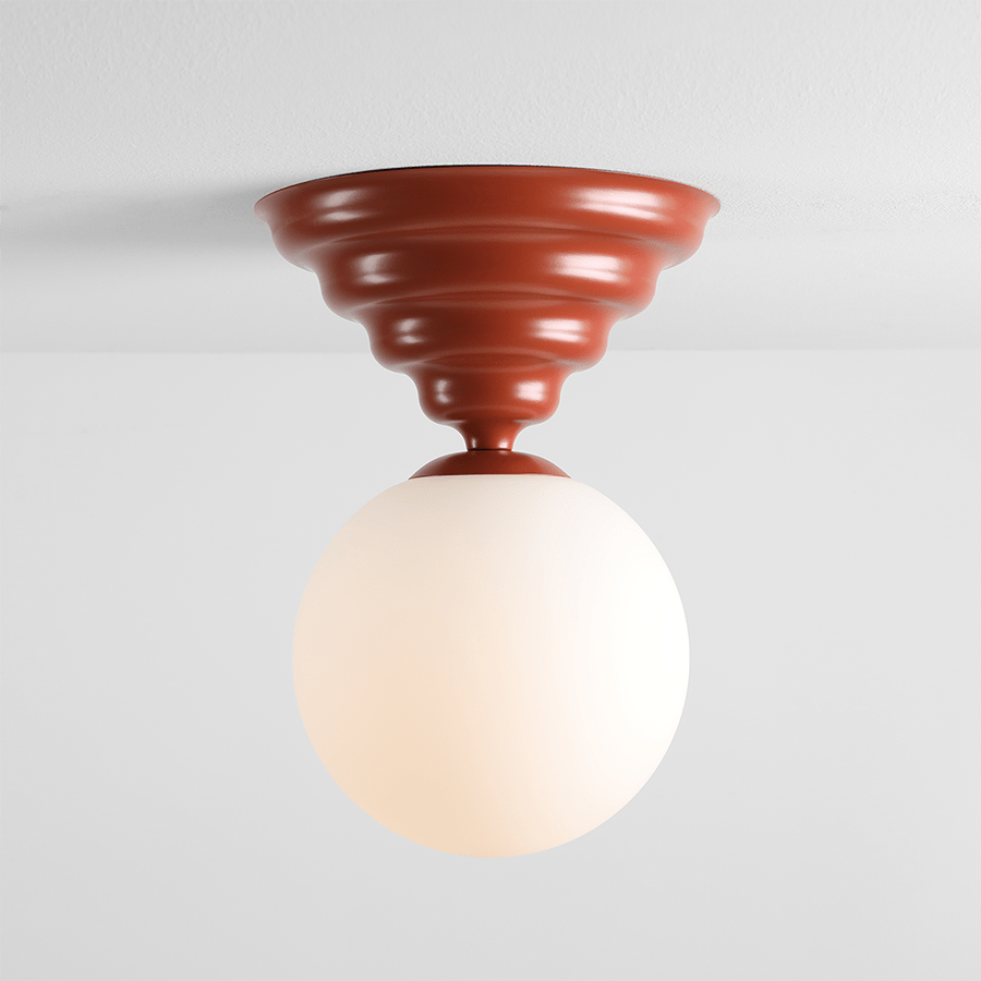 WAVE FIXED CEILING LIGHT RED - DYKE & DEAN