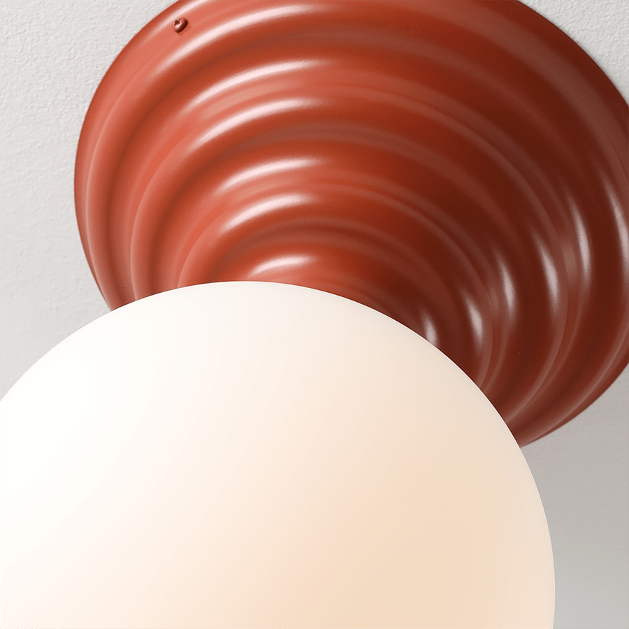 WAVE FIXED CEILING LIGHT RED - DYKE & DEAN