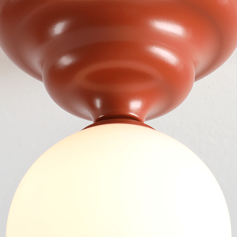 WAVE FIXED CEILING LIGHT RED SMALL - DYKE & DEAN