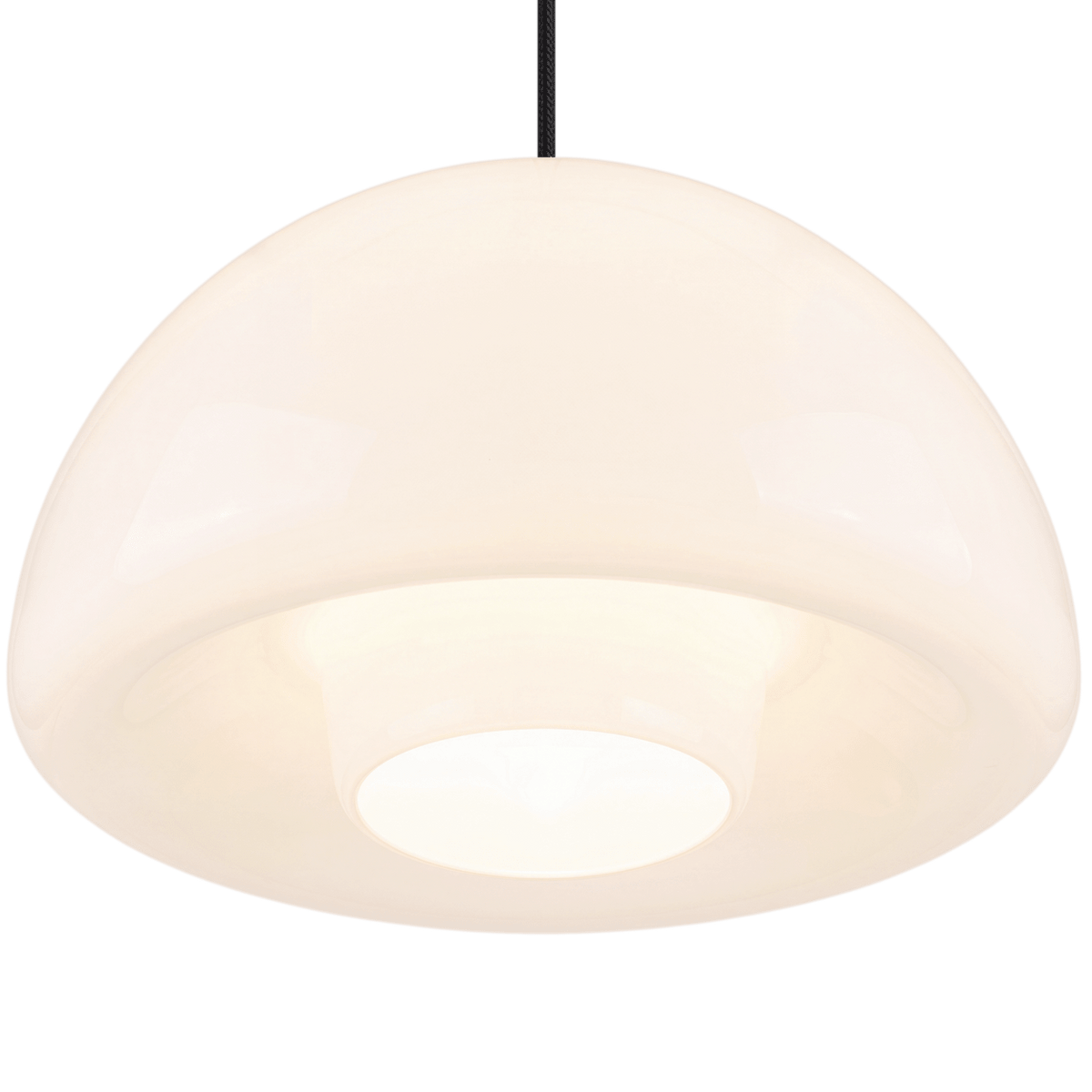 60s OPALINE GLASS PENDANT SHADE - DYKE & DEAN