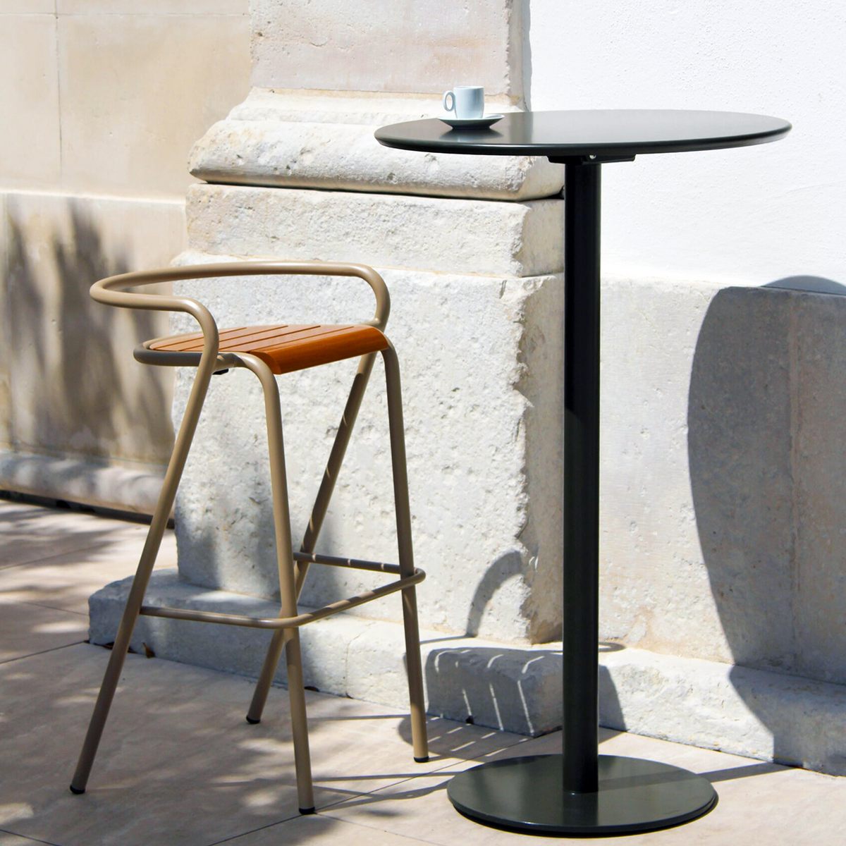 ADICO PLANA ROUND FOLDING HIGH TABLE STEEL