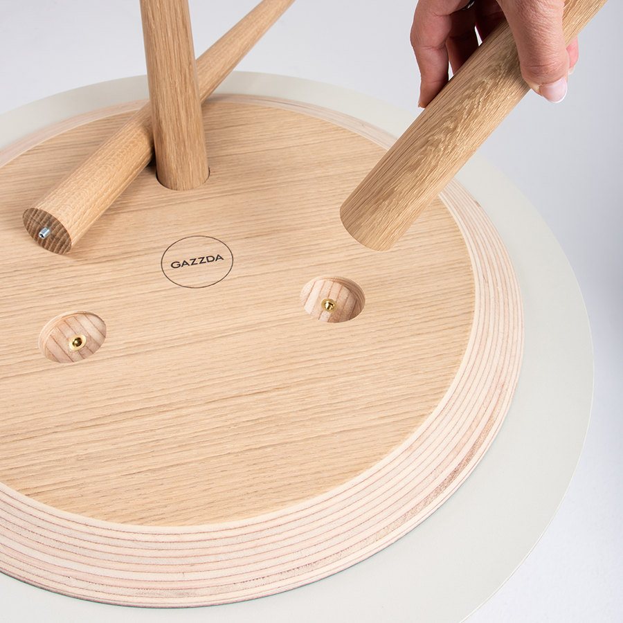 GAZZDA RUNDT ARP BORD RØGET EG 55CM