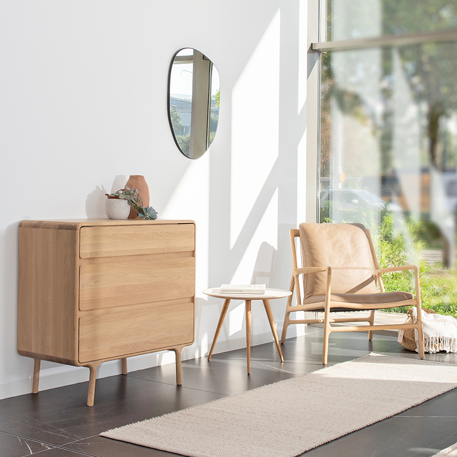 GAZZDA RUNDT ARP BORD HVID EG 55CM