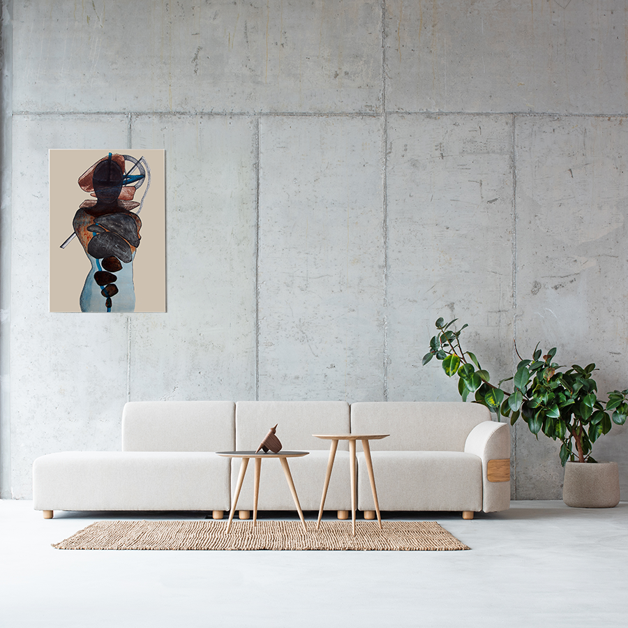 GAZZDA RUNDT ARP BORD RØGET EG 55CM