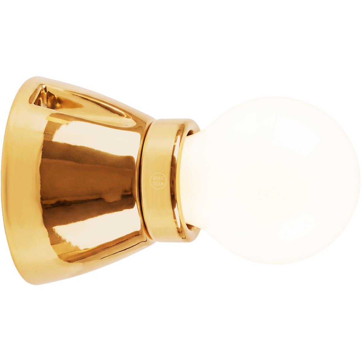 DYKE & DEAN FAST STØTTE SORT KERAMISK LAMPE