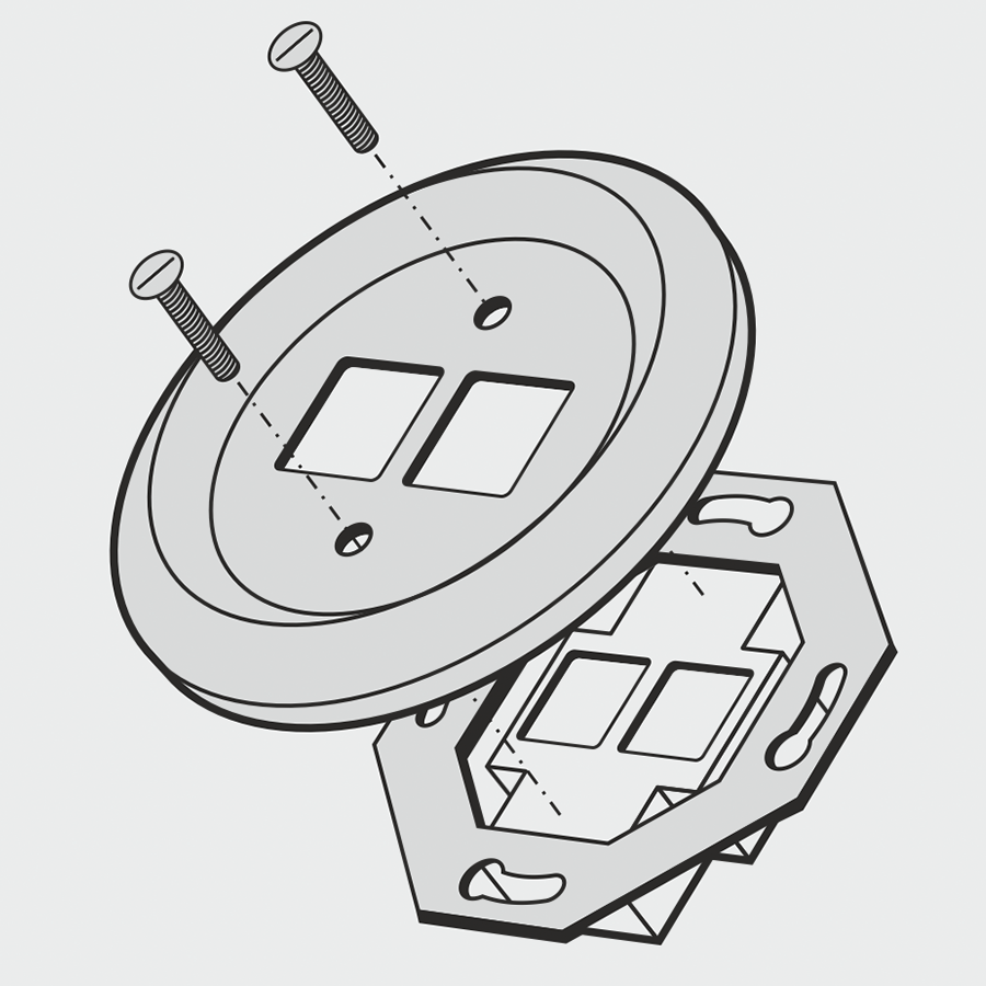 PORCELAIN WALL SOCKET CARROT DOUBLE PC