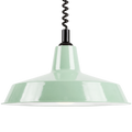 DYKE & DEAN PENDANT LAMPSHADE MINT GREEN WITH RETRACTABLE SPRING