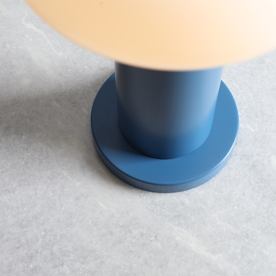 FLO OPAL GLASS ORB LARGE TABLE LIGHT BLUE