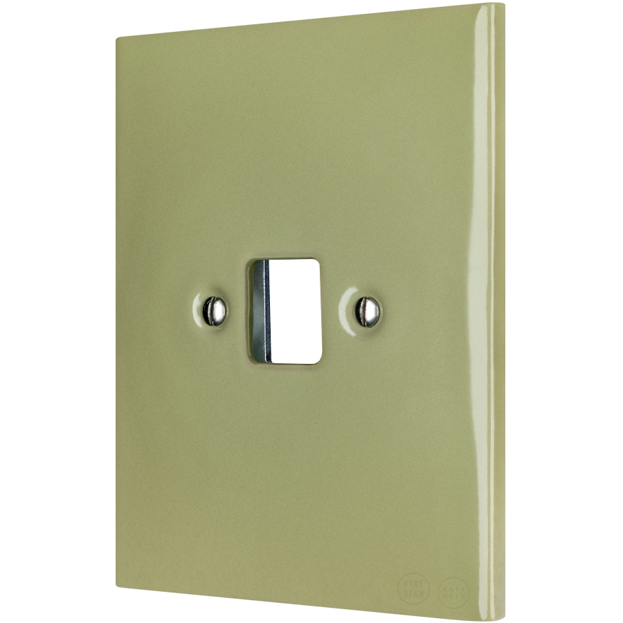 KATY PATY PORCELÆN PLADE PC/ USB VÆG STIK MOSGRØN