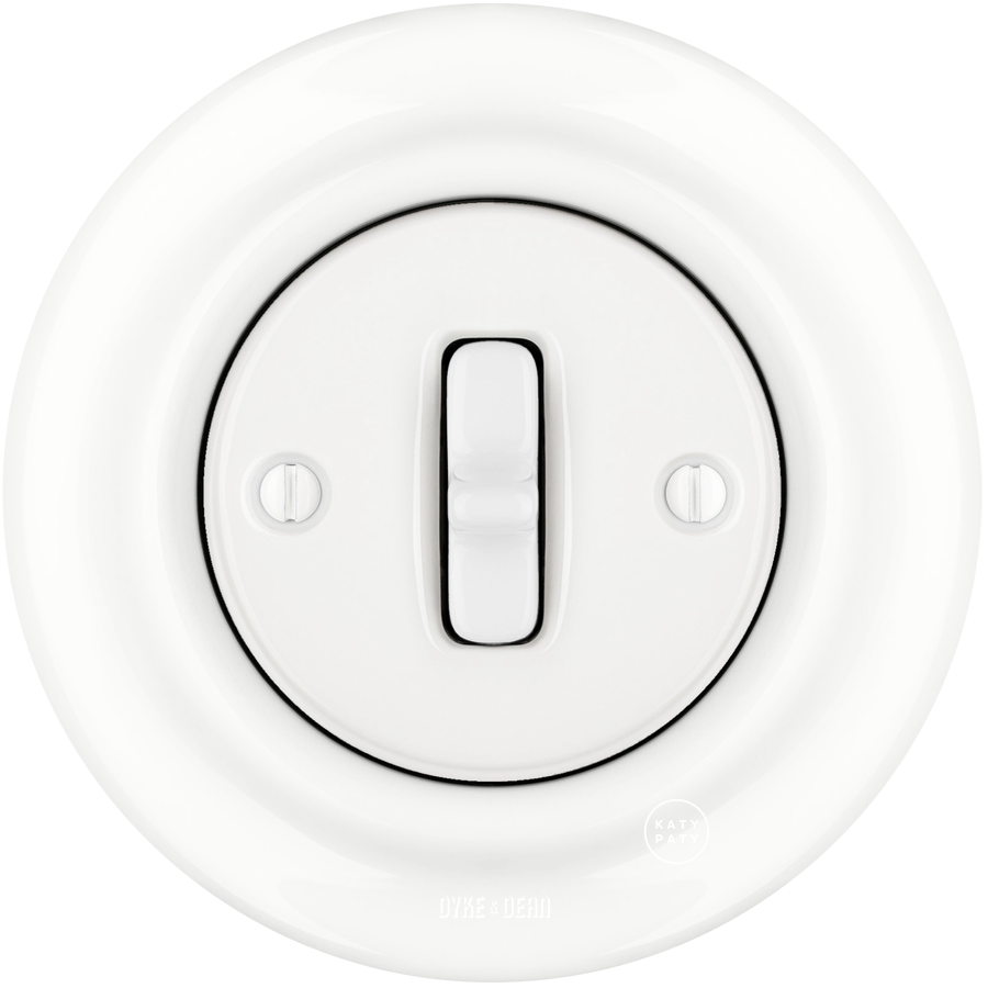 BØGTRÆ PORCELÆN VÆG LYSEKONTAKT HVID VÆG