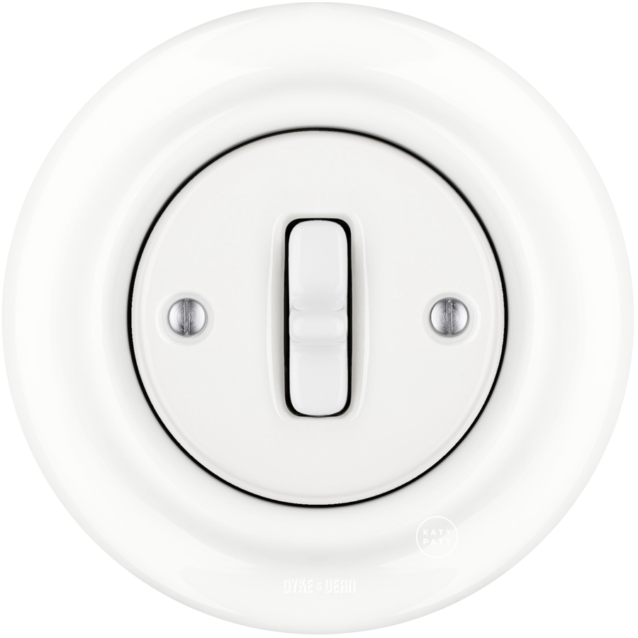 BØGTRÆ PORCELÆN VÆG LYSEKONTAKT HVID VÆG