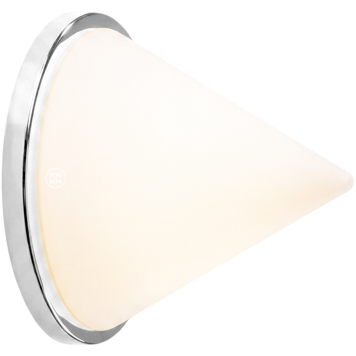 CHROME PYRAMID GLASS LIGHT