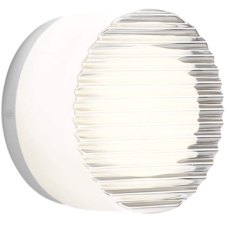 RIPPLE SCONCE VÆGLYSE KLAR MED SORT BASE