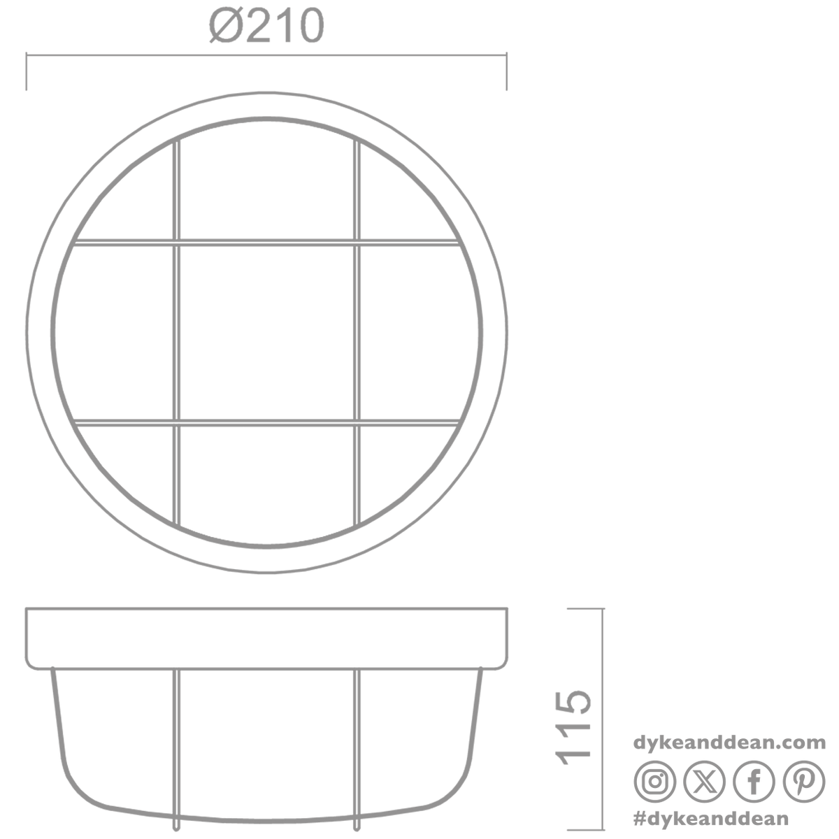 BROWN CAGED INDUSTRIAL ROUND WALL & CEILING BULKHEAD LIGHT