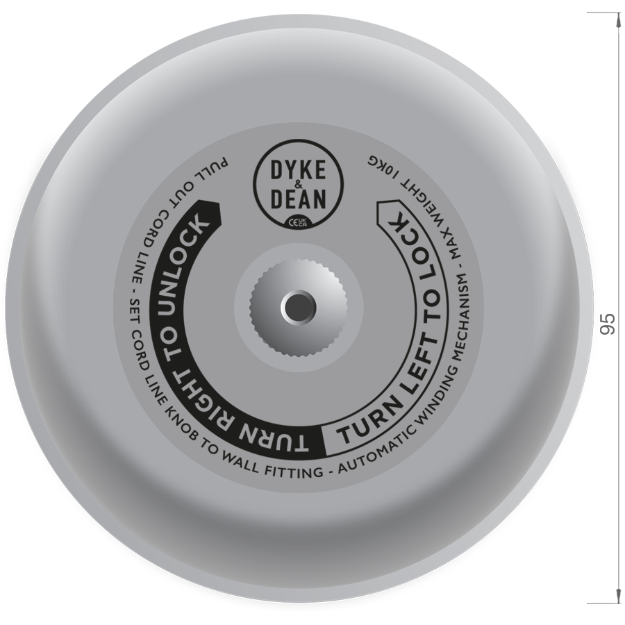 HOTEL TILBAGETRÆKKELIG TØJSLINJE BØRSTED MESSING