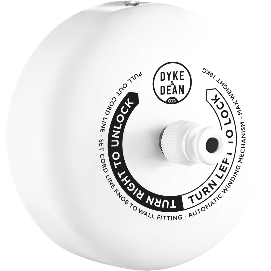 HOTEL TILBAGETRÆKKELIG TØJSLINJE MAT HVID