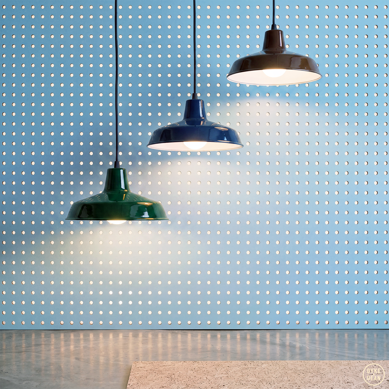 DYKE & DEAN SMALL PENDANT LAMPSHADE GREEN