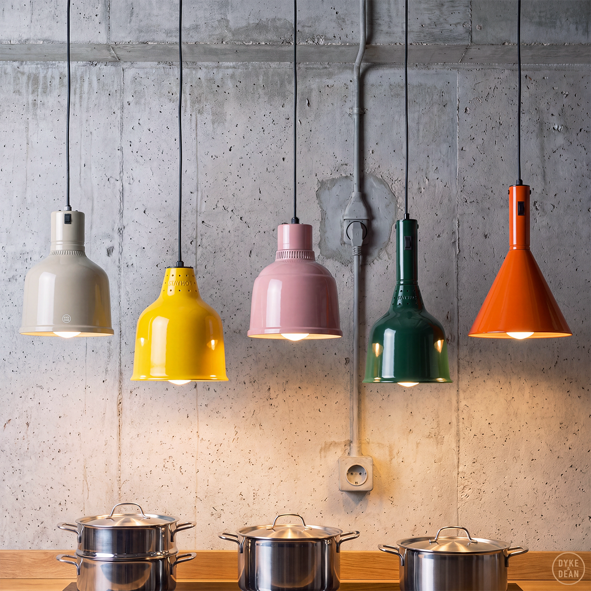 Stay hot heat lamp pendant focus MS retractable cord colour