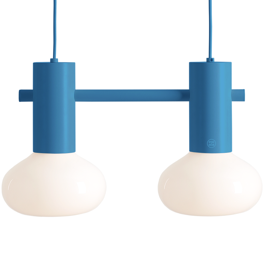 FLO SUSPENSION PENDANT 2 OPAL GLASS LIGHT BLUE