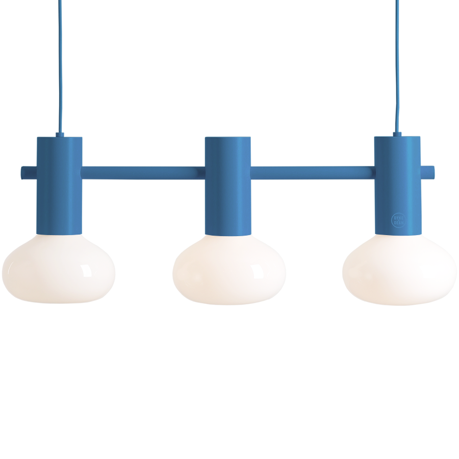 FLO SUSPENSION PENDANT 3 OPAL GLASS LIGHT BLUE