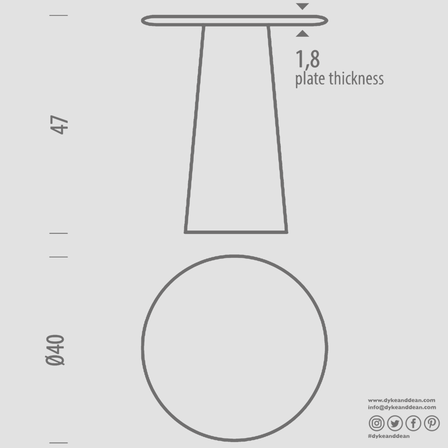 GAZZDA ROUND MUSHROOM TABLE 40 WALNUT