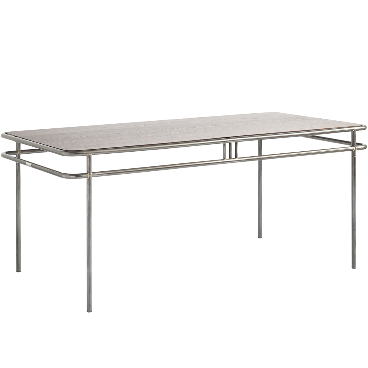 TOLIX UD OAK TOP TABLE WITH WALNUT STAIN 180x90