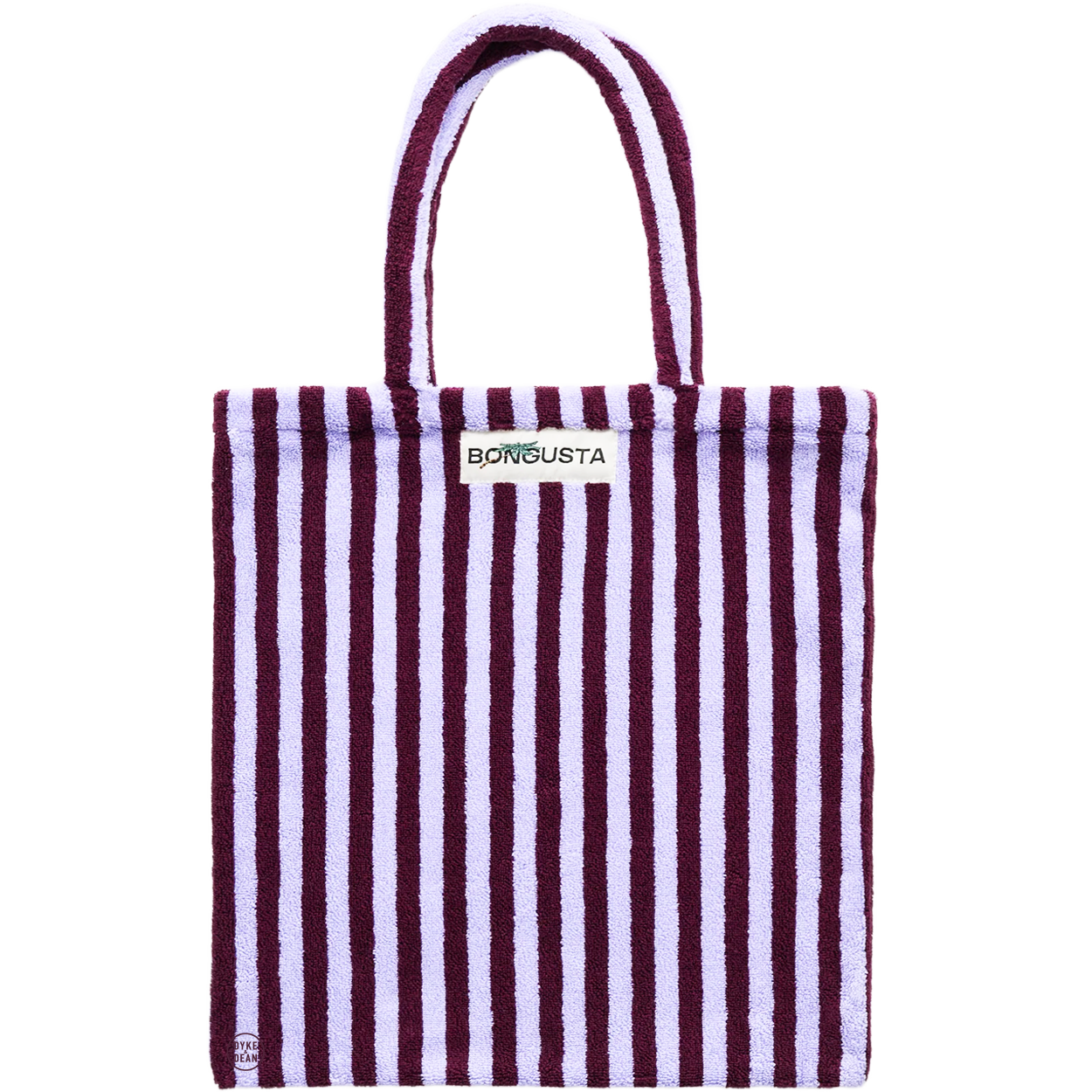 TOWEL FABRIC TOTE BAG WINE & LAVENDER BLUE