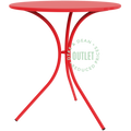 RED ADICO 590 ROUND BISTRO TABLE OUTLET