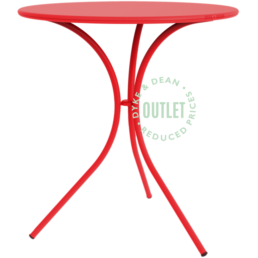 RED ADICO 590 ROUND BISTRO TABLE OUTLET