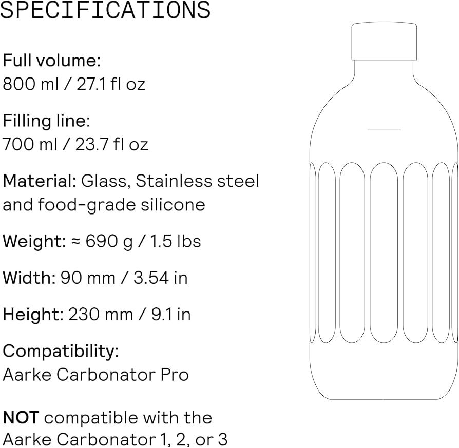 AARKE GLASS WATER BOTTLE - DYKE & DEAN