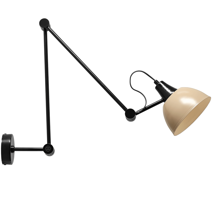 AIDA WALL AND CEILING ADJUSTABLE ARM LIGHT SHADE BEIGE - DYKE & DEAN