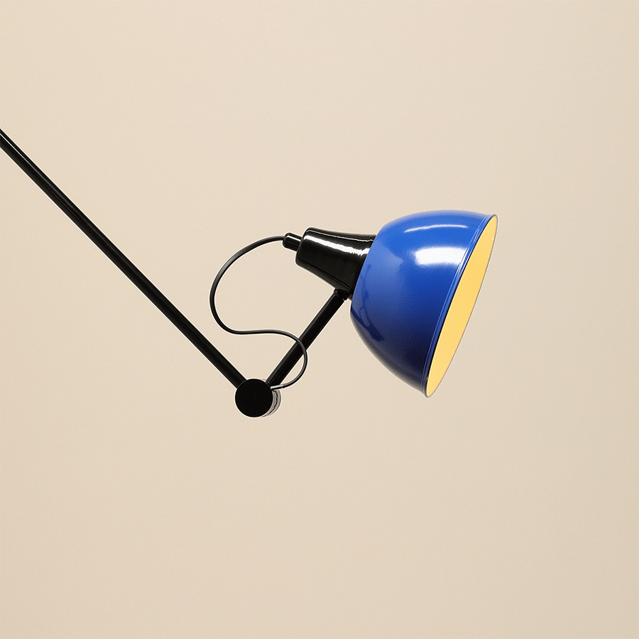 AIDA WALL AND CEILING ADJUSTABLE ARM LIGHT SHADE COBALT - DYKE & DEAN