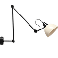AIDA WALL AND CEILING ADJUSTABLE ARM LIGHT SHADE CREAM - DYKE & DEAN