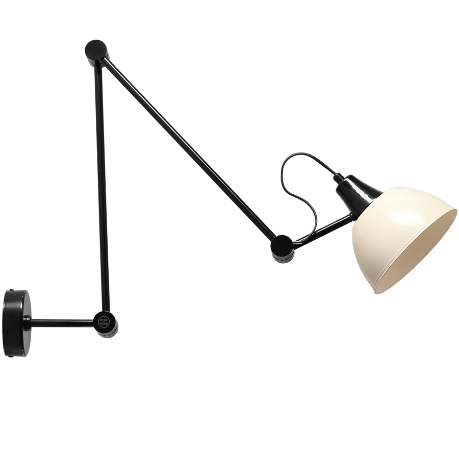 AIDA WALL AND CEILING ADJUSTABLE ARM LIGHT SHADE CREAM - DYKE & DEAN