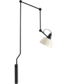 AIDA WALL AND CEILING LONG ADJUSTABLE ARM LIGHT SHADE CREAM - DYKE & DEAN