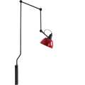 AIDA WALL AND CEILING LONG ADJUSTABLE ARM LIGHT SHADE RED WINE - DYKE & DEAN