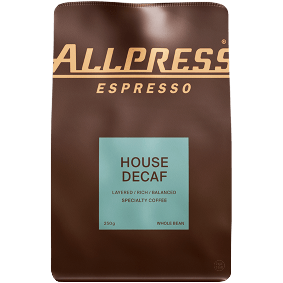 ALLPRESS WHOLE BEAN COFFEE 250g HOUSE DECAF - DYKE & DEAN