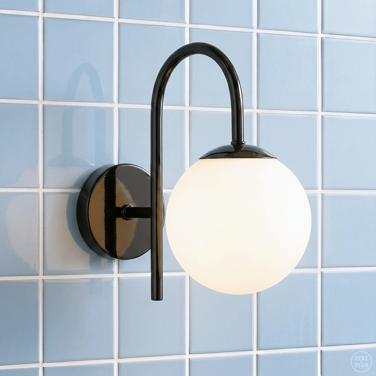 ARC WALL LIGHT SMALL GLOBE - DYKE & DEAN
