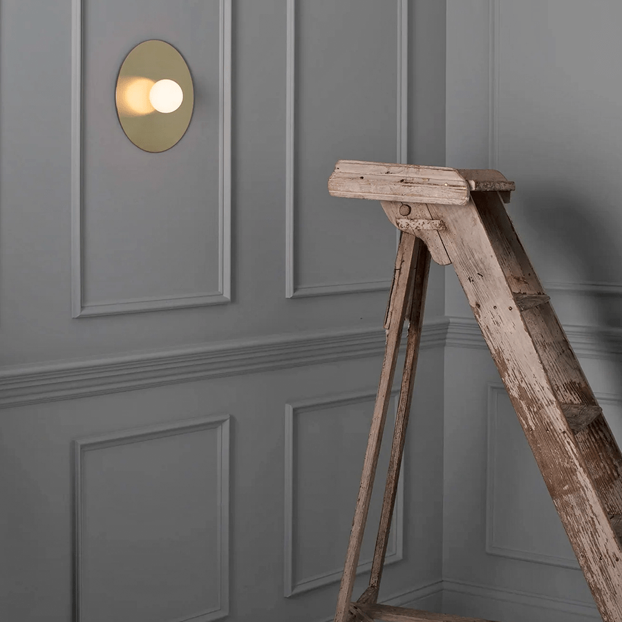 BLACK DISC GLOBE WALL LIGHT - DYKE & DEAN