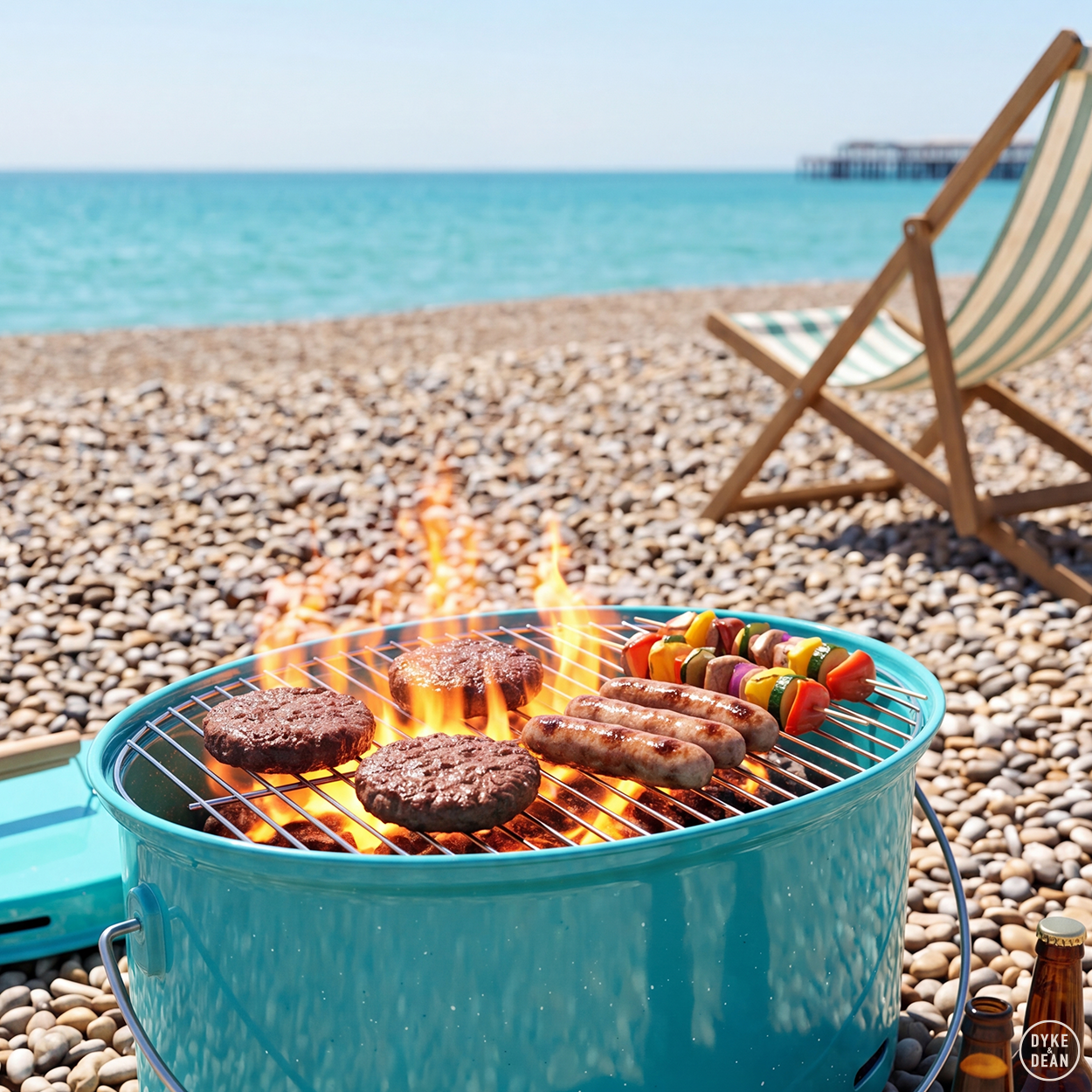 BLACK ENAMEL BARBEQUE - DYKE & DEAN