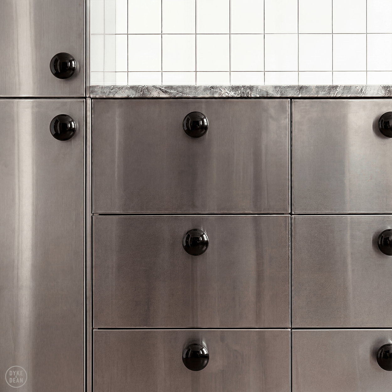 BLACK PORCELAIN DOOR KNOBS - DYKE & DEAN