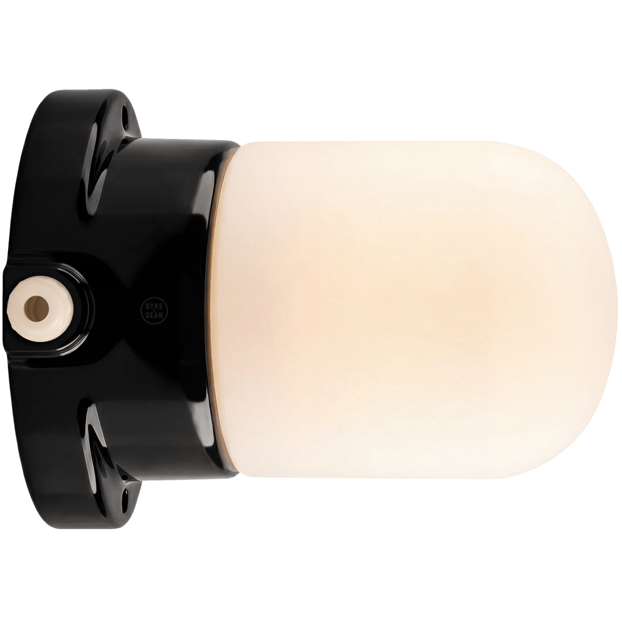 BLACK PORCELAIN FROSTED WATERPROOF WALL LIGHT - DYKE & DEAN